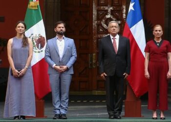 AMLO se reúne con Gabriel Boric, presidente chileno en Palacio Nacional