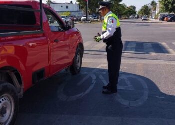 Realizan labores de educación vial en Solidaridad