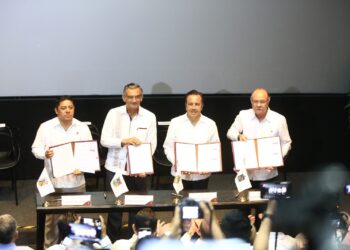 Firman convenio en materia de seguridad Gobiernos de Tamaulipas, San Luis Potosí, Veracruz y Nuevo León