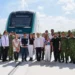 López Obrador celebra llegada del primer vagón del Tren Maya a Cancún