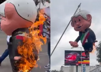 SCJN y CJF condenan quema de piñata con figura de AMLO durante protesta