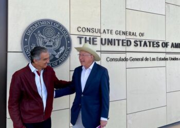Américo Villarreal y Ken Salazar fortalecen coordinación entre Tamaulipas y EEUU