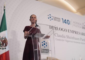 CLAUDIA SHEINBAUM EXPONE SU VISIÓN DE DESARROLLO PARA EL PAÍS ANTE EMPRESARIOS DE NUEVO LEÓN