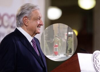 AMLO califica el asalto a Palacio Nacional por normalistas de Ayotzinapa como un “vulgar acto de provocación”