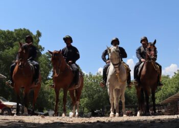 Agrupamiento montado de la Guardia Estatal mantiene proximidad permanente