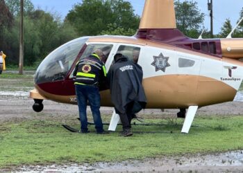 Activa Plan Tamaulipas de la SSPT helicópteros para evacuar a población afectada por creciente del río Purificación