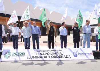 Ayuntamiento de la capital potosina se suma al operativo Fenapo limpia, iluminada y ordenada, junto a Gobierno Estatal y Patronato