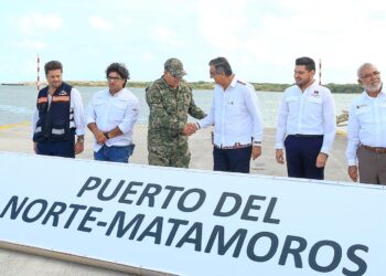 Supervisa Américo Villarreal avances del Puerto del Norte en Matamoros