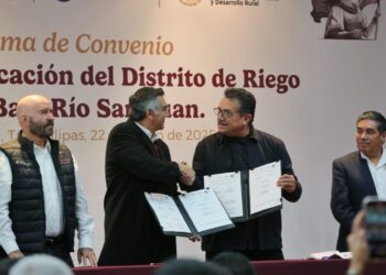 Firman trascendental acuerdo en Tamaulipas; tecnificarán Distrito de Riego 026 con inversión de 4,100 MDP