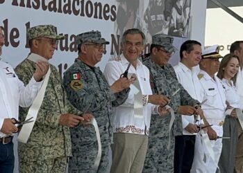 Inauguran Américo y mandos militares, instalaciones de la Guardia Nacional en Tamaulipas