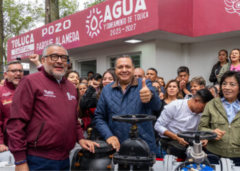 Entrega Ricardo Moreno pozo parque Alameda para abastecer a más de 12 mil habitantes de Toluca