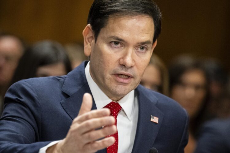 Washington (United States), 15/01/2025.- Republican Senator from Florida Marco Rubio, President-elect Donald Trump's nominee for Secretary of State, testifies during a Senate Foreign Relations Committee confirmation hearing, at the US Capitol in Washington, DC, USA, 15 January 2025. Senator Rubio is expected to be confirmed to Secretary of State on a bipartisan vote, and will likely be one of the first Cabinet nominees confirmed by Senate Republicans for the incoming Trump Administration. EFE/EPA/GRAEME SLOAN