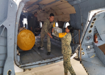 Helicópteros de la Fuerza Aérea Mexicana y Guardia Nacional realizan operaciones aéreas en apoyo al Plan DN-III-E