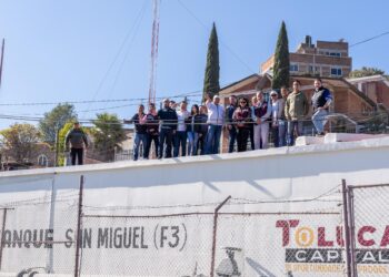 Anuncia Ricardo Moreno restablecimiento de agua en 48 horas tras rehabilitación del tanque San Miguel Apinahuizco