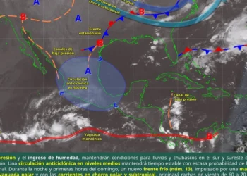 Frente frío 13 provocará heladas, lluvias y fuertes vientos en el norte del país