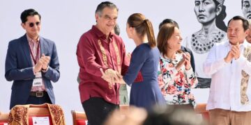 Acompaña Américo a la presidenta Sheinbaum en celebración de 7 años de la 4T