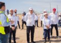 Constatan Américo y titular de la Sedatu obras de urbanización en el Puerto del Norte en Matamoros