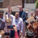 Entrega Ricardo Moreno calle Valentín Gómez Farías, primera vialidad reconstruida con “Diablo Dragón”