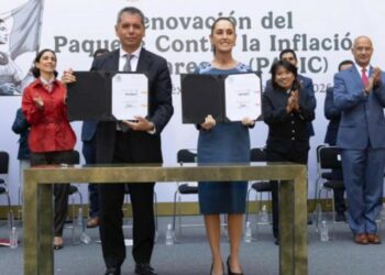 Sheinbaum y empresarios renuevan el PACIC; canasta básica se mantendrá en 910 pesos