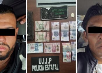 Detiene Policía de Toluca a sujetos que exigían dinero a comerciantes de Toluca