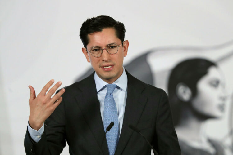 Imagen de archivo del canciller mexicano Roberto Velasco, hablando durante una rueda de prensa en el Palacio Nacional de la Ciudad de México (México). EFE/Mario Guzmán