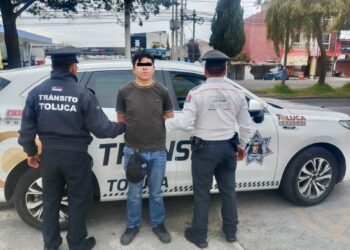Detienen a presunto motoratón en Centro de Toluca