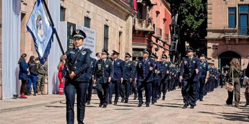 Participa Policía de la Capital en Desfile Cívico Militar de San Luis Potosí