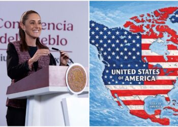 Reafirma Sheinbaum que México no es colonia de ningún país tras mapa de Trump
