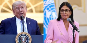 Se reúnen Trump y Delcy Rodríguez por primera vez en Nueva York