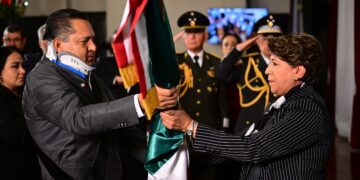 Acompaña Ricardo Moreno a la Gobernadora Delfina Gómez en el Grito de Independencia