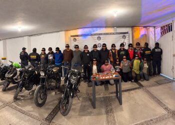 Desarticulan Policía de Toluca y Fiscalía a presunta red de robo de motos, 18 detenidos