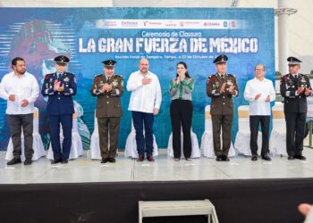 Clausura secretario general de Gobierno exposición militar La Gran Fuerza de México